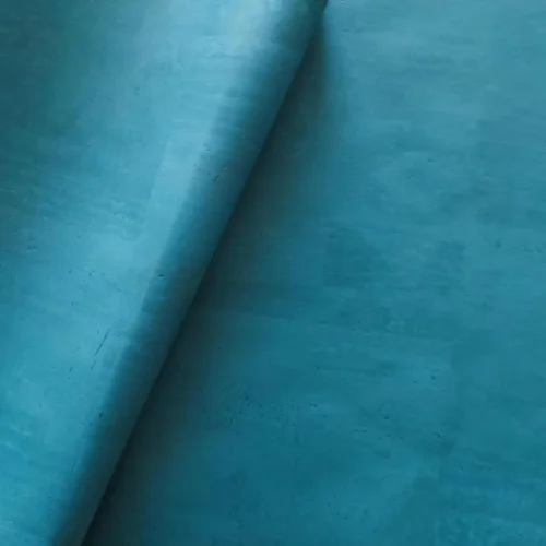 Lake Blue Portuguese Cork Leather Fabric