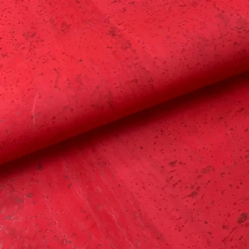Red Portuguese Cork Leather Fabric