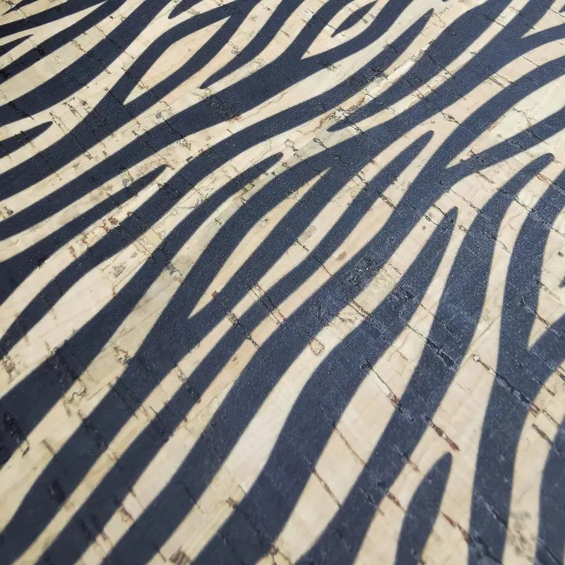 Hcork Zebra Printed Cork Fabric - F10012 4 Hcork Zebra Printed Cork Fabric - F10012 - Image 4