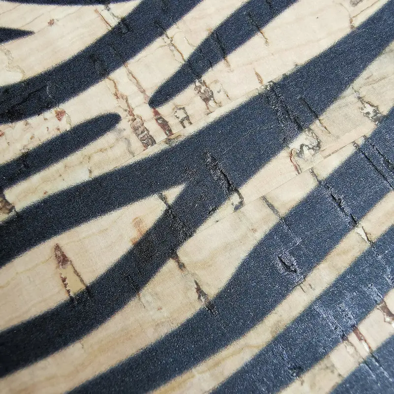 Hcork Zebra Printed Cork Fabric - F10012 3 Hcork Zebra Printed Cork Fabric - F10012 - Image 3