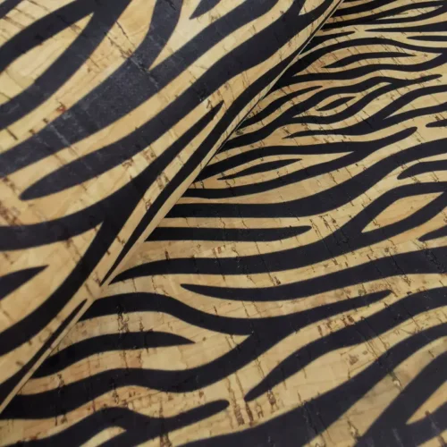 Zebra Printed Cork Fabric