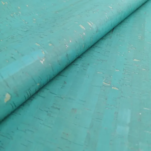 lake blue bamboo cork fabric-2
