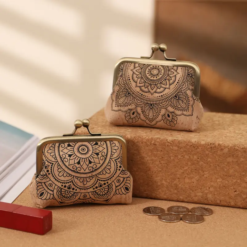 Portuguese Azulejo & Mandala Print Mini Pouch - Eco-Friendly Vegan Change Purse 7 Portuguese Azulejo & Mandala Print Mini Pouch - Eco-Friendly Vegan Change Purse - Image 7