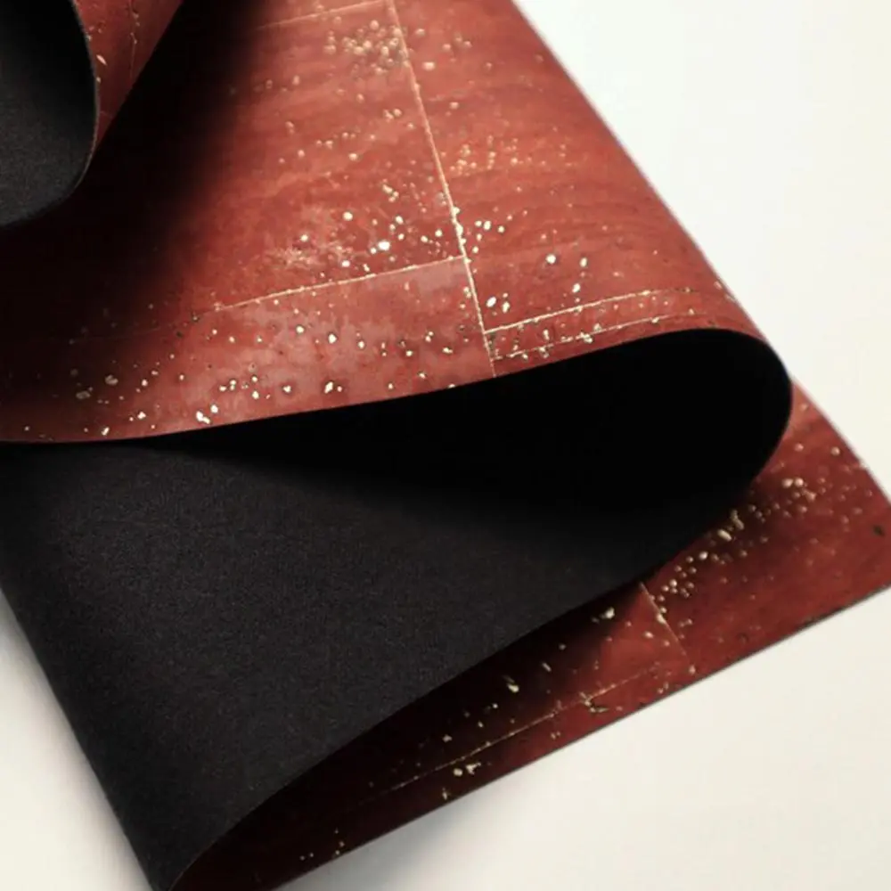 Hcork Burgundy Gold Fleck Cork Fabric - F10018 3 Hcork Burgundy Gold Fleck Cork Fabric - F10018 - Image 3