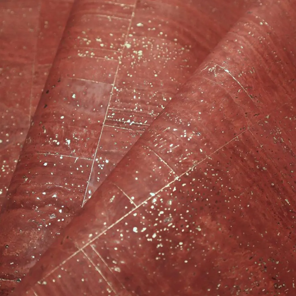 Hcork Burgundy Gold Fleck Cork Fabric - F10018 1 Burgundy-Gold-Fleck-Cork-Fabric