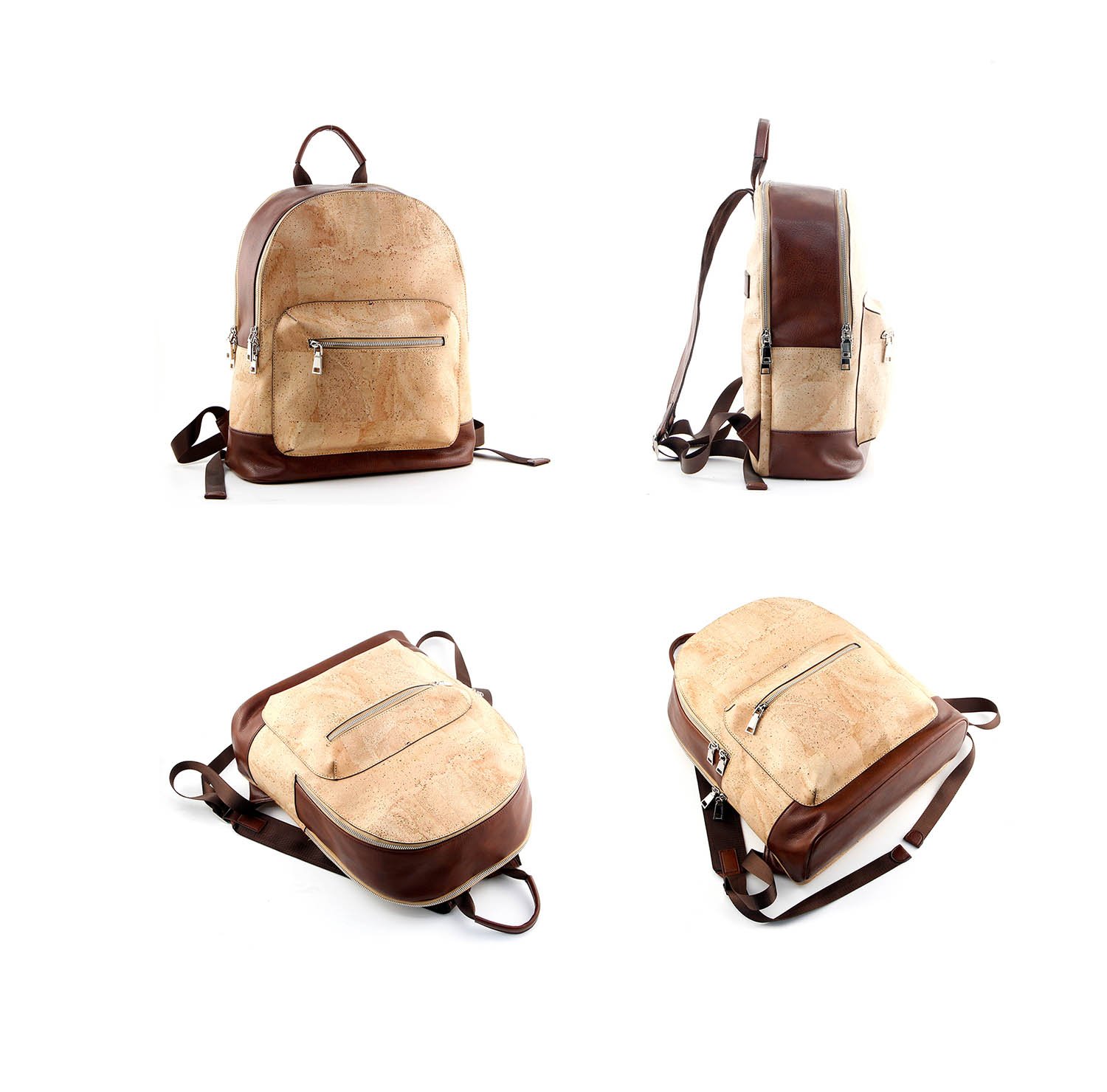 Large Capacity Cork Backpack for Men & Women | Waterproof Sustainable Daily Bag | Brown accents 6 Large Capacity Cork Backpack for Men & Women | Waterproof Sustainable Daily Bag | Brown accents - Image 6
