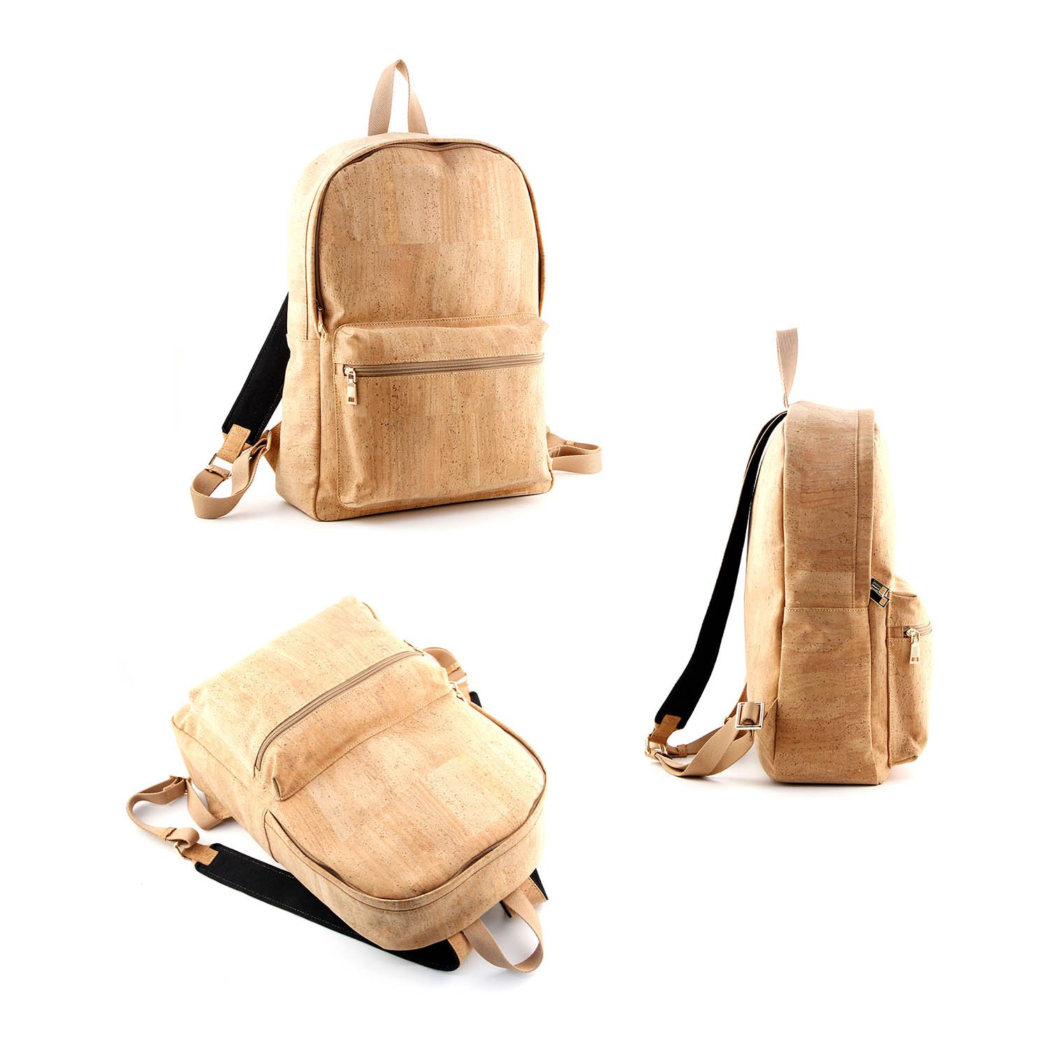 Large Capacity Cork Backpack for Men & Women | Waterproof Sustainable Daily Bag | Brown accents 9 Large Capacity Cork Backpack for Men & Women | Waterproof Sustainable Daily Bag | Brown accents - Image 9
