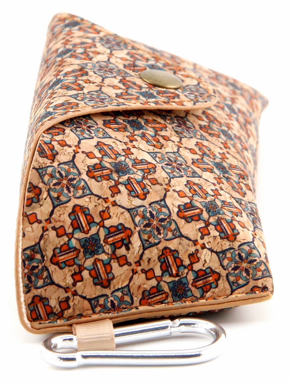 Portable Hard Shell Cork Glasses Case - Protective Sunglasses Carrier with Carabiner 2 Portable Hard Shell Cork Glasses Case - Protective Sunglasses Carrier with Carabiner - Image 2