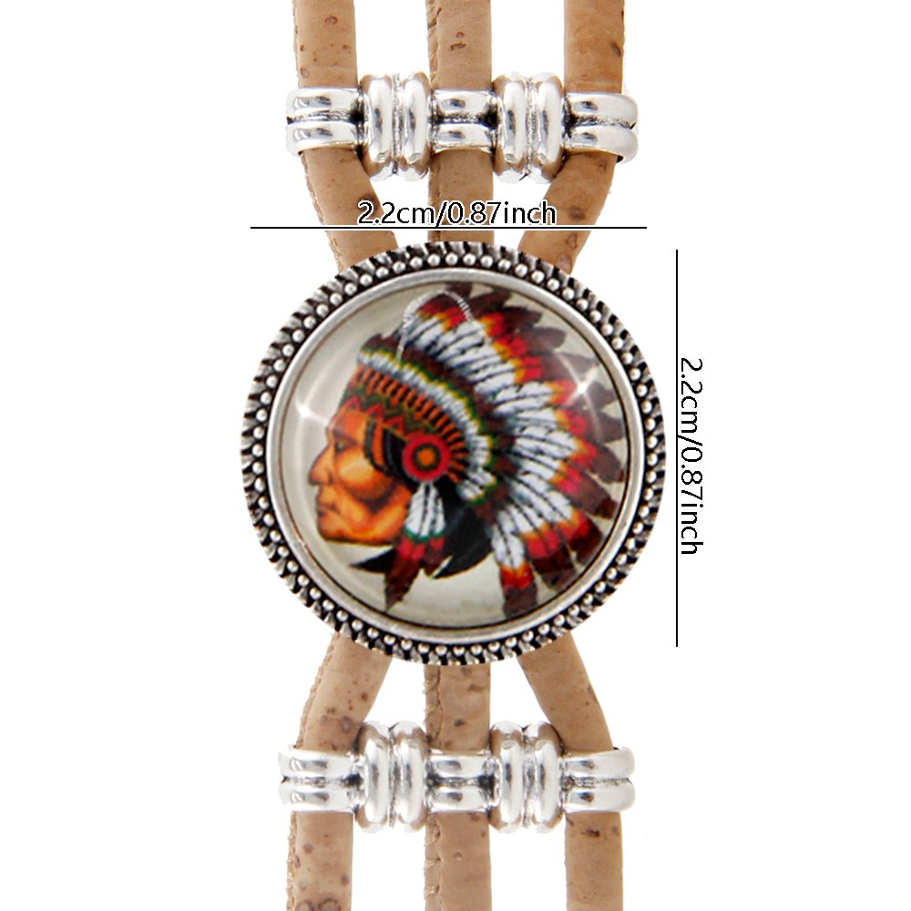 Artistic Indian Style Cork Wristband | Sustainable Unisex Bohemian Jewelry 2 Artistic Indian Style Cork Wristband | Sustainable Unisex Bohemian Jewelry - Image 2