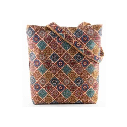 Cork Mandala Tote Bag