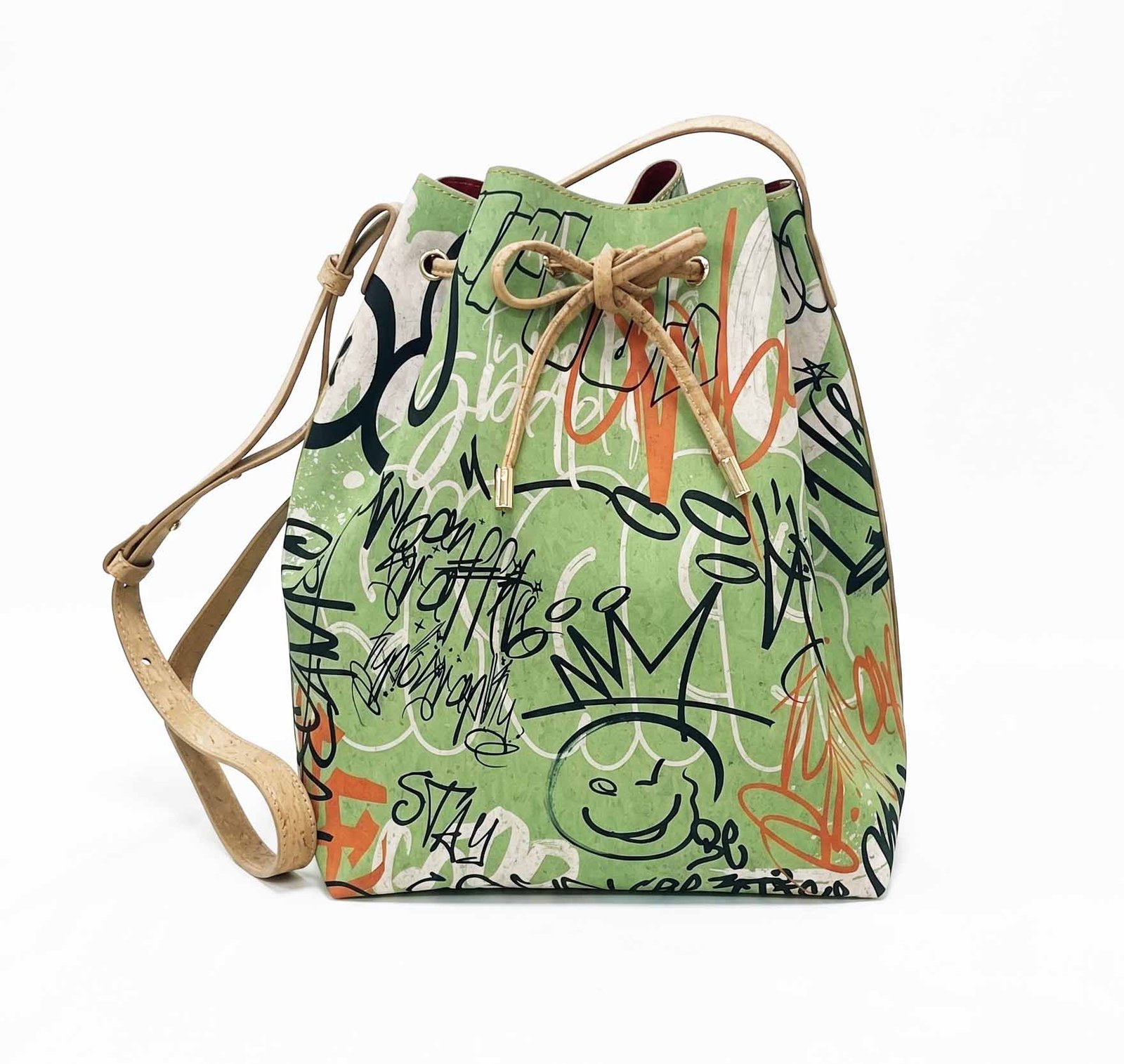 Premium Natural Cork Drawstring Bucket Bag – Minimalist & Art-Inspired Series 9 Premium Natural Cork Drawstring Bucket Bag – Minimalist & Art-Inspired Series - Image 9