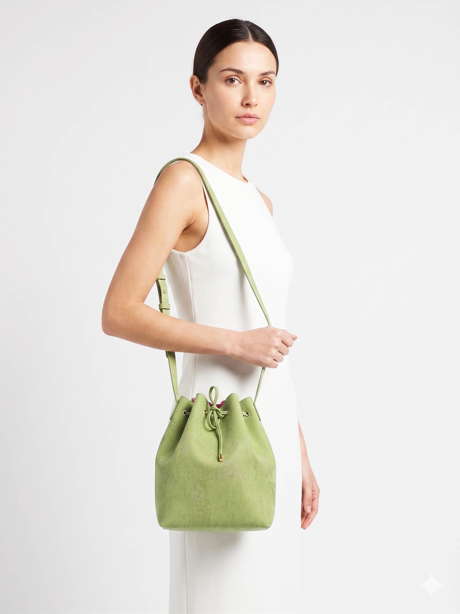 Premium Natural Cork Drawstring Bucket Bag – Minimalist & Art-Inspired Series 12 Premium Natural Cork Drawstring Bucket Bag – Minimalist & Art-Inspired Series - Image 12